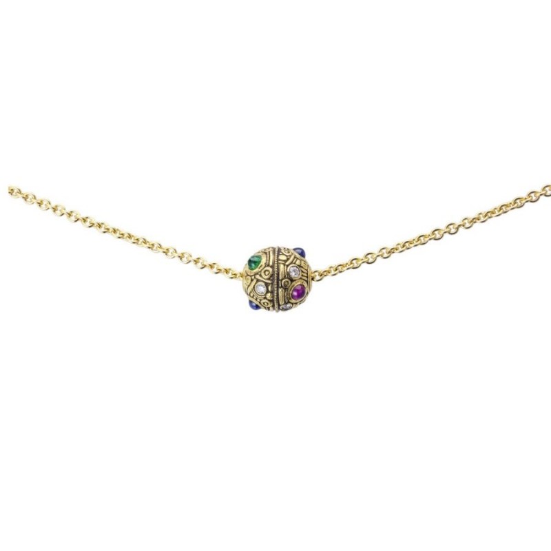 https://www.tinyjewelbox.com/upload/product/Gold and Multi-Gemstone Ball Pendant Necklace