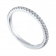 Platinum and Diamond Micro Pave Set Eternity Wedding Band