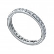 Platinum Smooth Set Diamond Eternity Band
