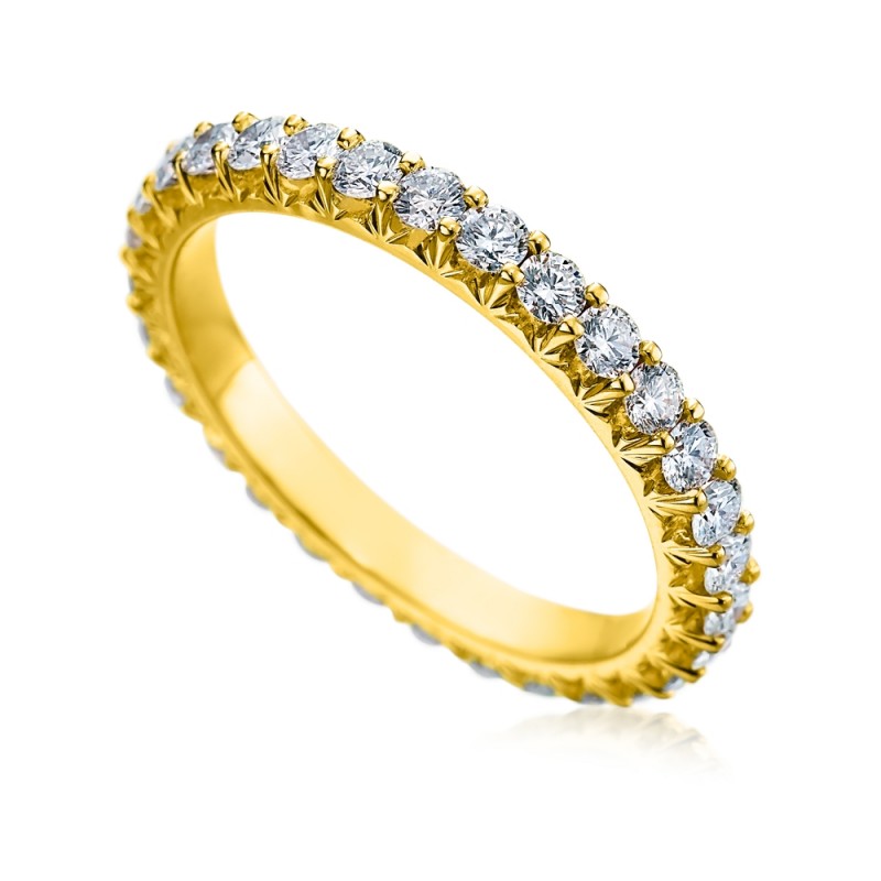 Gold And Diamond Eternity Band Ring