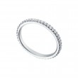Platinum and Diamond Shared Prong Eternity Wedding Band.