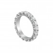 Platinum and Diamond Royal Prong Eternity Wedding Band