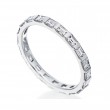 Platinum And Baguette Diamond Eternity Wedding Band Ring