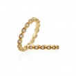 Gold and Diamond Milgrain Twist Wedding Band