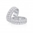 Platinum and Diamond Two Row Wide Band