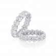 Platinum And Oval Cut Diamond Eternity Band Ring