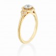 Gold and Diamond Halo Engagment Ring Mounting