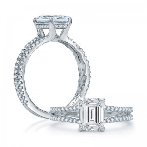 Platinum And Diamond Engagement Ring Mounting