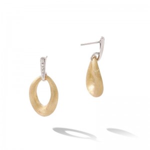 Gold And Diamond Lucia Collection  Loop Earrings