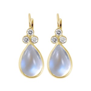 Moonstone Pear-Drop Earrings