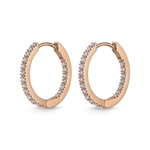 Oval-Shaped 1/3 Carat Diamond Hoop Earrings