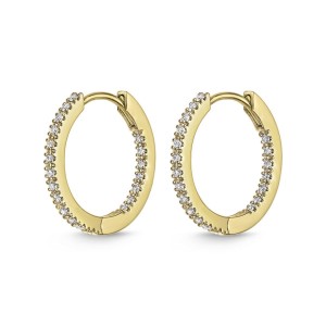 Oval-Shaped 1/3 Carat Diamond Hoop Earrings
