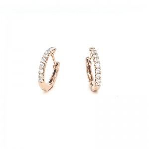 Gold And Diamond Odessa Huggie Earrings
