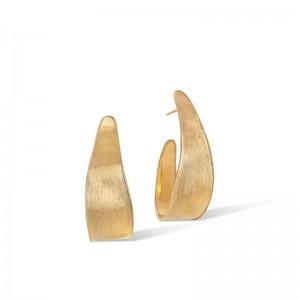 Gold Lunaria Hoop Earrings