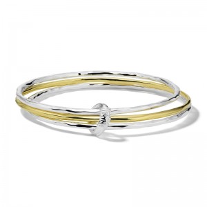 Gold And Sterling Silver Chimera Classico Mixed Bangle Set