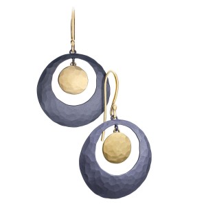 Eco Gold And Silver Lunar Glow Earrings