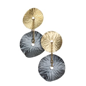 Eco Silver And Eco Gold Oasis Two Tone Earrings