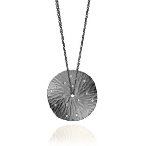 Eco Silver And Diamond Oasis Mist Pendant Necklace