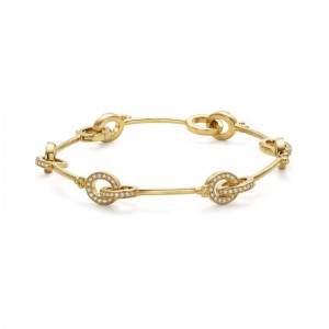 Gold And Diamond Orsina Link Bracelet