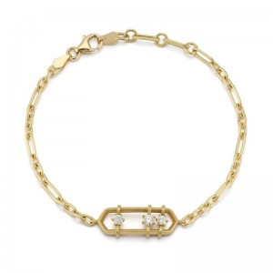 Gold And Diamond Mini Penelope Floating Bracelet