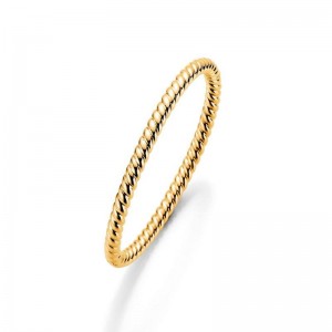 Gold Cord Hinged Bangle Bracelet