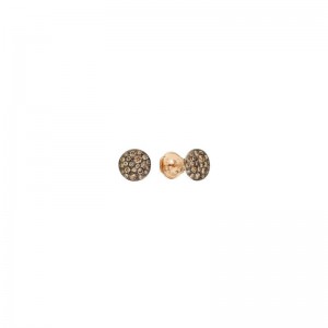 Gold Sabbia Brown Diamond Earrings