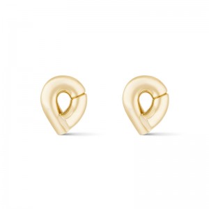 Gold Oera Knot Stud Earrings