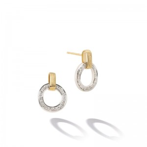 Gold And Diamond Jaipur Link Earrings