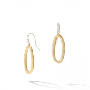 Gold And Diamond Jaipur Drop Link Earrings