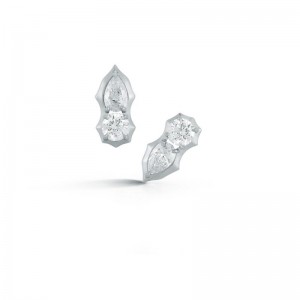 Platinum And Diamond Poppy Stud Earrings