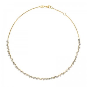 Gold And Diamond Stardust Necklace