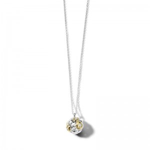 Gold And Silver Chimera Diamond Pendant Necklace