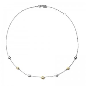Gold And Silver Chimera Diamond Station Necklace