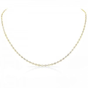 Gold And Diamond Station Necklace