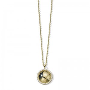 Gold Stardust Goddess Small Dome Necklace