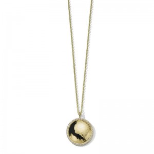 Gold Stardust Goddess Large Dome Necklace