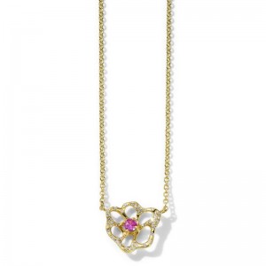 Gold Stardust Drizzle Flora Small Necklace