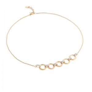 Gold Jaipur Diamond Link Necklace