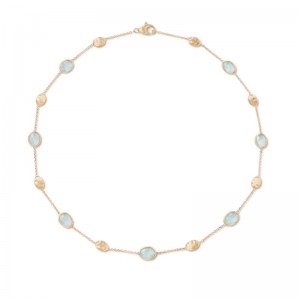 Gold Siviglia Aquamarine Necklace