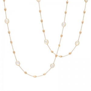 Gold Siviglia Mother Of Pearl Long Necklace
