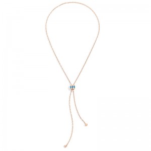 Gold Iconica Fancy London Topaz Lariat Necklace
