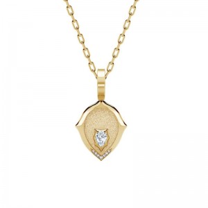 Gold And Diamond Envoy Medallion Pendant Necklace