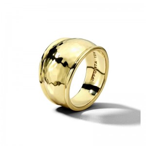 Gold Classico Goddess Crinkled Medium Band Ring
