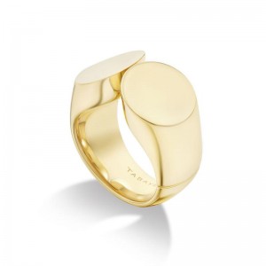 Gold Slanted Oera Ring