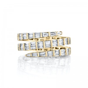 Gold 3-Row Coil Pinky Ring