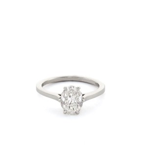 Roslyn Collection Platinum Diamond Milgrained Solitaire Engagement Mounting