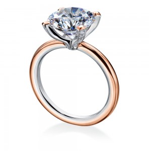 Platinum And Rose Gold Engagement Ring Mounting