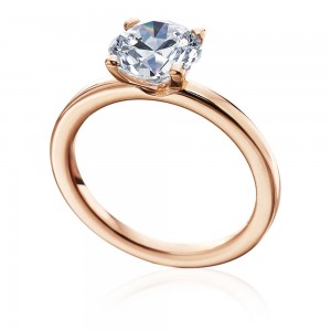 Rose Gold Solitaire Engagement Ring Mounting