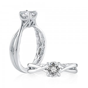 Platinum Twist Engagement Ring Mounting
