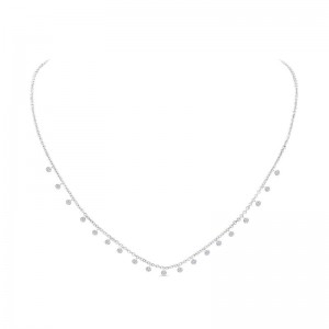 White Gold Diamond Drop Necklace